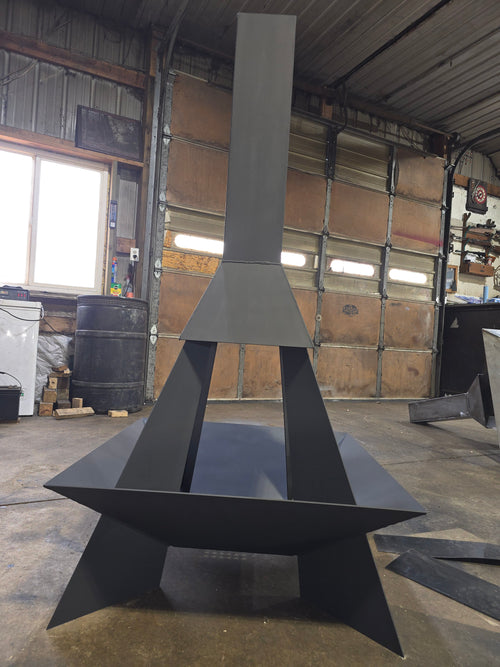 Rocket outdoor fireplace DIY weld kit