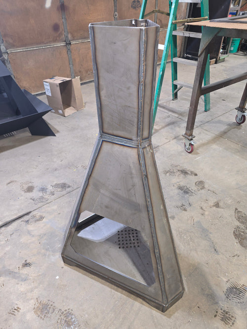 Pyramid 3 sided outdoor fireplace DIY weld kit