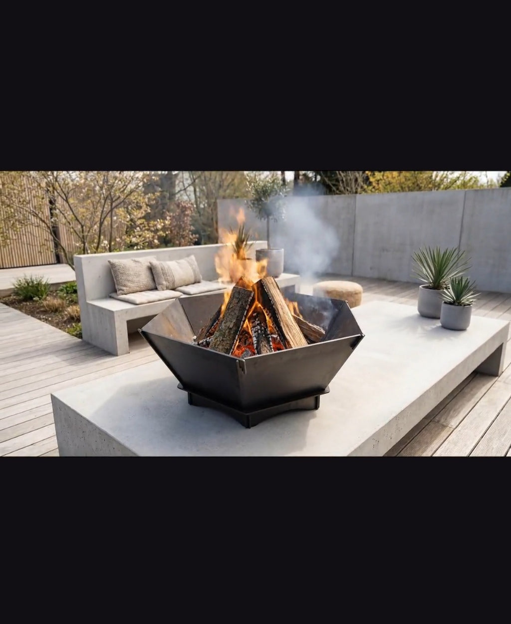 Hexagon zero weld, slot & tab, slip together fire pit